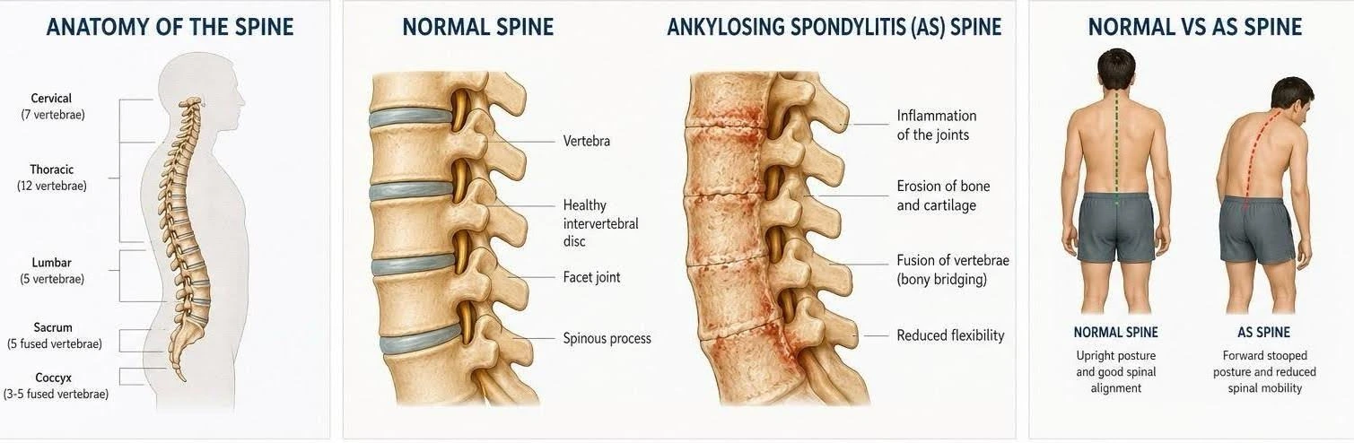 Healing in Water: How Aquatic Therapy Transforms Life with Ankylosing Spondylitis 1 Anatomy of the spine